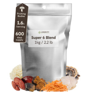 Bulk Super Six Mushroom Blend 10:1 Extract Powder Blend  (1 KG / 2.2 LB)
